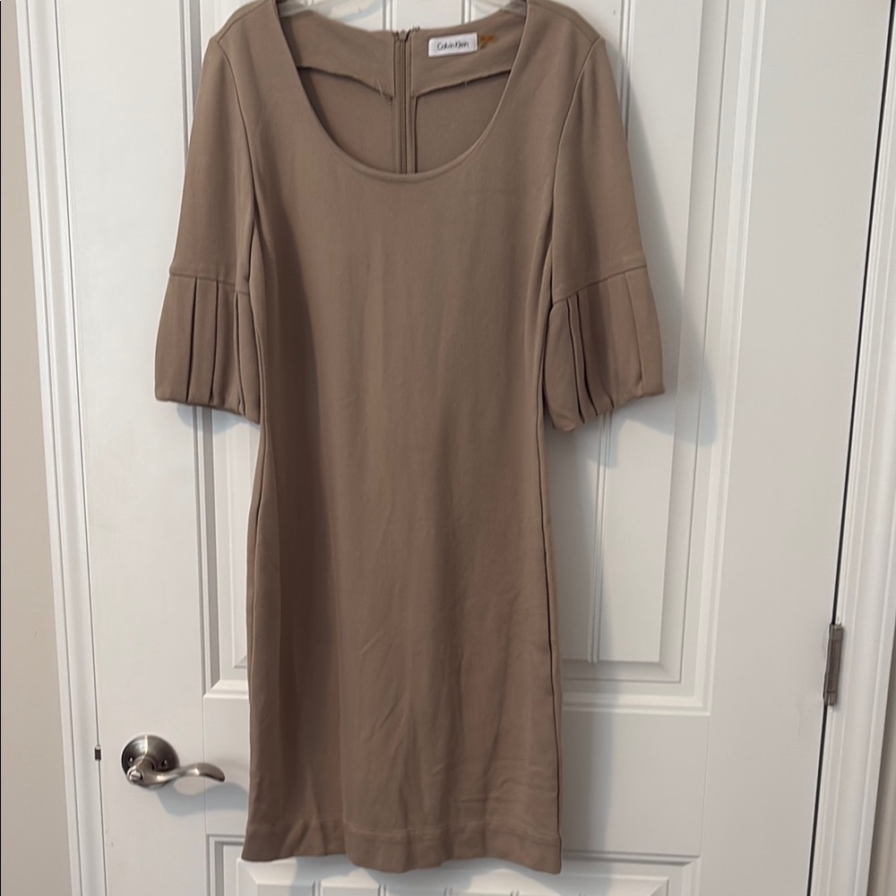 Calvin Klein Tan Textured Fabric